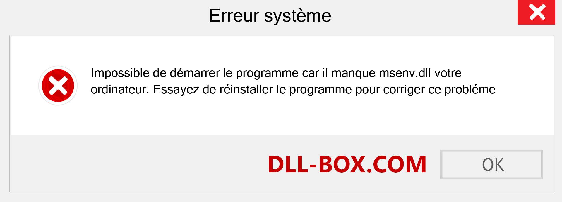 Le fichier msenv.dll est manquant ?. Télécharger pour Windows 7, 8, 10 - Correction de l'erreur manquante msenv dll sur Windows, photos, images